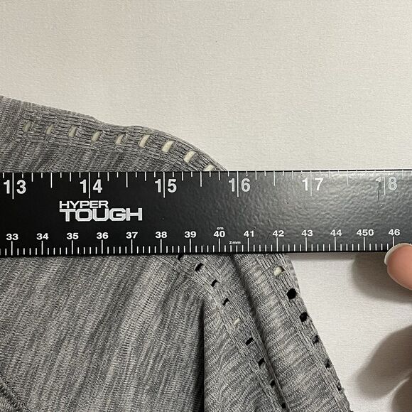 Athleta Foothill Seamless Long Sleeve Heathered Gray Women’s Athletic Top Size M - Picture 6 of 11